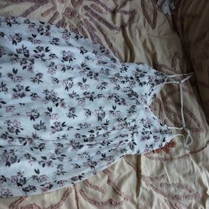 Hollister Medium White Floral Dress